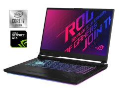 Ігровий ноутбук Asus Rog Strix Gaming / 15.6" (1920x1080) IPS / Intel Core i7-10750H (6 (12) ядер по 2.6 - 5.0 GHz) / 16 GB DDR4 / 512 GB SSD M.2 NVMe / nVidia GeForce GTX 1650, 4 GB GDDR6, 128-bit / WebCam / Win 11 Pro