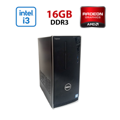 Ігровий ПК Dell Inspirion 3650 / Intel Core i3-6100 (2 (4) ядра по 3.7 GHz) / 16 GB DDR3 / 512 GB SSD / AMD Radeon R9 350, 2 GB GDDR5, 128-bit / Wi-Fi+Bluetooth / DVD / Win 10 Home Lic