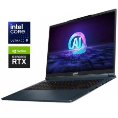 Игровой ноутбук MSI Stealth 16 AI Studio A1VFG-073С / 16" (2560x1600) IPS / Intel Core Ultra 9 185H (16 (22) ядер по 1.8 - 5.1 GHz) / 32 GB DDR5 / 1000 GB SSD M.2 / nVidia GeForce RTX 4060, 8 GB GDDR6, 128-bit / WebCam / Win 11