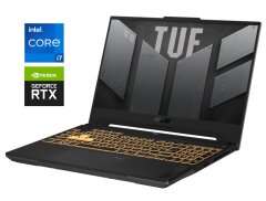 Игровой ноутбук Б-класс Asus TUF Gaming F15 FX507ZI / 15.6" (1920x1080) IPS / Intel Core i7-12700H (14 (20) ядер по 3.5 - 4.7 GHz) / 16 GB DDR5 / 512 GB SSD NVMe / nVidia GeForce RTX 4070, 8 GB GDDR6, 128-bit / WebCam