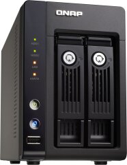 Сетевое хранилище QNAP TS-239 Pro II + / Intel Atom D425 (1 (2) ядро по 1.8 GHz) / 1 GB DDR3 / 2x 2000 GB HDD / Intel Graphics / Linux Embedded