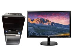 Комплект ПК: Acer Veriton M4610G Tower / Intel Core i5-2400 (4 ядра по 3.1 - 3.4 GHz) / 16 GB DDR3 / 120 GB SSD / Intel HD Graphics 2000 + Монитор LG 23MP48HQ-P / 23" (1920x1080) IPS / 1x HDMI, 1x VGA, 1x Audio