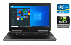 Мобильная рабочая станция Б-класс Dell Precision 7510 / 15.6" (1920x1080) IPS / Intel Core i7-6820HQ (4 (8) ядра по 2.7 - 3.6 GHz) / 16 GB DDR4 / 256 GB SSD / nVidia Quadro M2000M, 4 GB GDDR5, 128-bit / HDMI / Windows 10