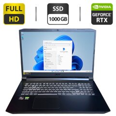 Игровой ноутбук Acer Nitro 5 / 17.3" (1920x1080) IPS / AMD Ryzen 7 5800H (8 (16) ядер по 3.2 - 4.4 GHz) / 16 GB DDR4 / 1000 GB SSD / nVidia GeForce RTX 3070, 8 GB GDDR6, 256-bit / WebCam