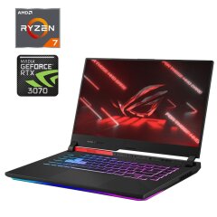 Ігровий ноутбук Asus Rog Strix G513QR / 15.6" (1920x1080) IPS / AMD Ryzen 7 5800H (8 (16) ядер по 3.2 - 4.4 GHz) / 16 GB DDR4 / 1000 GB SSD M.2 / nVidia GeForce RTX 3070, 8 GB GDDR6, 256-bit / WebCam