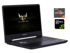 Ігровий ноутбук Asus TUF Gaming FX505D / 15.6" (1920x1080) IPS / AMD Ryzen 7 3750H (4 (8) ядра по 2.3 - 4.0 GHz) / 16 GB DDR4 / 256 GB SSD M.2 + 1000 GB HDD / nVidia GeForce GTX 1050, 3 GB GDDR5, 96-bit / WebCam / Win 10