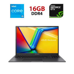 Игровой ноутбук Asus Vivobook 16X K3605ZV / 16" (1920x1080) IPS / Intel Core i5-12450H (8 (12) ядер по 3.3 - 4.3 GHz) / 16 GB DDR4 / 480 GB SSD / nVidia GeForce RTX 4060, 8 GB GDDR6, 128-bit / WebCam