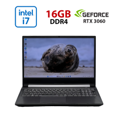 Игровой ноутбук Б-класс Clevo Sager NH58HPQ / 15.6" (1920x1080) IPS / Intel Core i7-11800H (8 (16) ядер по 2.3 - 4.6 GHz) / 16 GB DDR4 / 480 GB SSD / nVidia GeForce RTX 3060, 6 GB GDDR6, 192-bit / WebCam