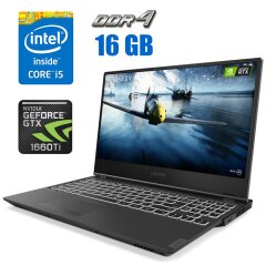 Ігровий ноутбук Lenovo Legion Y540-15IRH / 15.6" (1920x1080) IPS / Intel Core i5-9300H (4 (8) ядра по 2.4 - 4.1 GHz) / 16 GB DDR4 / 480 GB SSD M.2 / nVidia GeForce GTX 1660 Ti, 6 GB GDDR6, 192-bit / WebCam / Windows 10