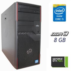 Игровой ПК Fujitsu Esprimo P700 Tower / Intel Core i5-2400S (4 ядра по 2.5 - 3.3 GHz) / 8 GB DDR3 / 500 GB HDD / nVidia GeForce GTX 750 Ti, 2 GB GDDR5, 128-bit 