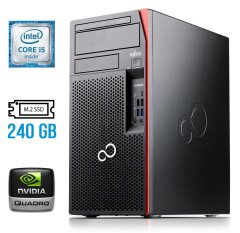 Ігровий ПК Fujitsu Esprimo P757 E90+ Tower / Intel Core i5-6500 (4 ядра по 3.2 - 3.6 GHz) / 8 GB DDR4 / 240 GB SSD M.2 / nVidia Quadro 2000, 1 GB GDDR5, 128-bit / 280W
