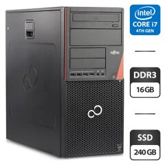 Компьютер Fujitsu Esprimo P920 Tower / Intel Core i7-4770 (4 (8) ядра по 3.4 - 3.9 GHz) / 16 GB DDR3 / 240 GB SSD / Intel HD Graphics 4600 / 280W