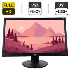 Монитор HP V213A / 21" (1920x1080) TN / VGA, DVI / Встроенные колонки 2x 1W / VESA 100x100 + Кабели (VGA, DVI на выбор) и питания в комплекте