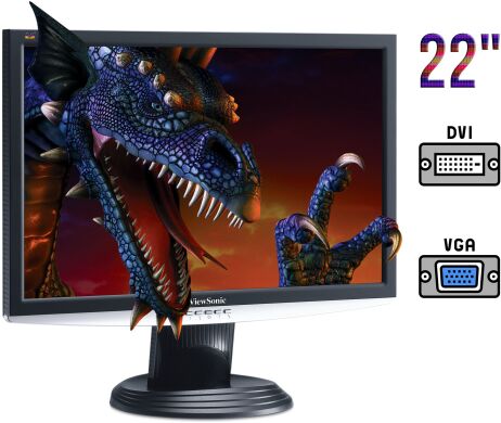 Монитор ViewSonic VX2240W / 22" (1680x1050) TN / DVI, VGA / VESA 100x100 Монитор ViewSonic VX2240W / 22" (1680x1050) TN / DVI, VGA / VESA 100x100