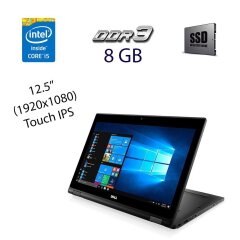 Ноутбук-трансформер Dell Latitude 5289 / 12.5" (1920x1080) IPS Touch / Intel Core i5-7200U (2 (4) ядра по 2.5 - 3.1 GHz) / 8 GB DDR3 / 128 GB SSD / WebCam / HDMI
