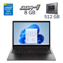 Ноутбук-трансформер Lenovo ThinkPad L13 Yoga / 13.3" (1920x1080) IPS Touch / Intel Core i5-10210U (4 (8) ядра по 1.6 - 4.2 GHz) / 8 GB DDR4 / 512 GB SSD / Intel UHD Graphics for 10th Generation / WebCam + Бездротова мишка
