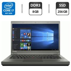 Ноутбук Lenovo ThinkPad T440p / 14" (1920x1080) TN / Intel Core i7-4600M (2 (4) ядра по 2.9 - 3.6 GHz) / 8 GB DDR3 / 256 GB SSD / Intel HD Graphics 4600 / DVD-ROM