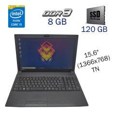 Ноутбук Toshiba Tecra A50-A / 15.6" (1366x768) TN / Intel Core i5-4210M (2 (4) ядра по 2.6 - 3.2 GHz) / 8 GB DDR3 / 120 GB SSD / WebCam / DVD-ROM