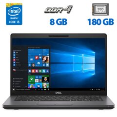 Ультрабук Б-клас Dell Latitude 5400 / 14" (1366x768) TN / Intel Core i5-8365U (4 (8) ядра по 1.6 - 4.1 GHz) / 8 GB DDR4 / 180 GB SSD / Intel UHD Graphics 620 / WebCam / HDMI