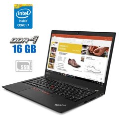 Ультрабук Б-клас Lenovo ThinkPad T490s / 14" (2560x1440) IPS / Intel Core i7-8565U (4 (8) ядра по 1.8 - 4.6 GHz) / 16 GB DDR4 / 512 GB SSD / Intel UHD Graphics / WebCam / Windows 10 Pro Lic