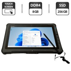 Защищенный планшет Getac F110 G4 / 11.6" (1920x1080) IPS Touch / Intel Core i5-7200U (2 (4) ядра по 2.5 - 3.1 GHz) / 8 GB DDR4 / 256 GB SSD / Intel HD Graphics 620 / WebCam / Стилус / Два АКБ