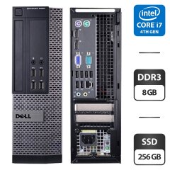 Компьютер Dell OptiPlex 9020 SFF / Intel Core i7-4770 (4 (8) ядра по 3.4 - 3.9 GHz) / 8 GB DDR3 / 256 GB SSD / Intel HD Graphics 4600 / VGA