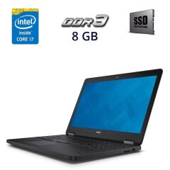 Ноутбук Б-класс Dell Latitude E5550 / 15.6" (1920x1080) IPS / Intel Core i7-5600U (2 (4) ядра по 2.6 - 3.2 GHz) / 8 GB DDR3 / 240 GB SSD / nVidia GeForce 840M, 2 GB DDR3, 64-bit / WebCam 