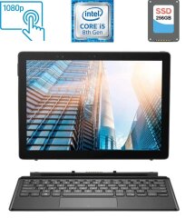 Планшет Dell Latitude 5290 2-in-1 / 12.3" (1920x1080) IPS Touch / Intel Core i5-8350U (4 (8) ядра по 1.7 - 3.6 GHz) / 8 GB DDR3 / 256 GB SSD / Intel UHD Graphics 620 / WebCam / USB 3.1 + Клавиатура, защитный чехол, стилус