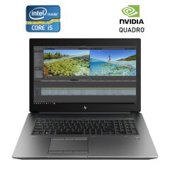 Мобильная рабочая станция Б-класс HP ZBook 17 G6 / 17.3" (1920x1080) IPS / Intel Core i5-9400H (4 (8) ядра по 2.5 - 4.3 GHz) / 32 GB DDR4 / 512 GB SSD NVMe / nVidia Quadro RTX 3000, 6 GB GDDR6, 192-bit / WebCam / Win 11 Pro