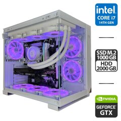 Збірка під замовлення: ігровий ПК PCCooler C3 T500 ARGB White Tower / Intel Core i7-14700KF (20 (28) ядер по 2.5 - 5.6 GHz) / 64 GB DDR5 / 1000 GB SSD M.2 + 2000 GB HDD / nVidia GeForce GTX 1080 Ti, 11 GB GDDR5X, 352-bit / 750W