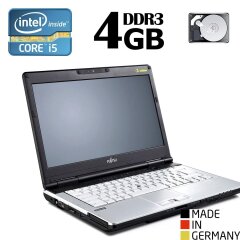 Fujitsu LifeBook S751 / 14" (1366х768) / Intel&reg; Core&trade; i5-2520M (2 (4) ядра по 2.50 - 3.20 GHz) / 4 GB DDR3 / 250 GB HDD / Wi-Fi, USB 3.0, WebCam