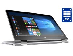 Ультрабук-трансформер HP Pavilion x360 14-ba026nga / 14" (1920x1080) IPS Touch / Intel Core i3-7100U (2 (4) ядра по 2.4 GHz) / 8 GB DDR4 / 256 GB SSD / Intel HD Graphics 620 / WebCam / Win 10
