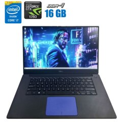 Игровой ноутбук Dell XPS 15 9560 / 15.6" (1920x1080) IPS / Intel Core i7-7700HQ (4 (8) ядра по 2.8 - 3.8 GHz) / 16 GB DDR4 / 250 GB SSD / nVidia GeForce GTX 1050, 4 GB GDDR5, 128-bit / WebCam 