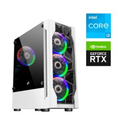 Игровой ПК 1stPlayer D4-WH-4F1-W White Tower / Intel Core i3-12100F (4 (8) ядра по 3.3 - 4.3 GHz) / 16 GB DDR5 / 512 GB SSD M.2 / nVidia GeForce RTX 3050, 6 GB GDDR6, 96-bit