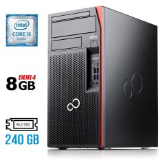 Компьютер Fujitsu Esprimo P757/E90+ Tower / Intel Core i5-6500 (4 ядра по 3.2 - 3.6 GHz) / 8 GB DDR4 / 240 GB SSD M.2 / Intel HD Graphics 530 / 280W / DisplayPort / DVI