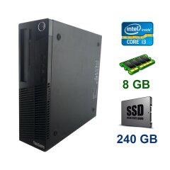 Fujitsu Esprimo E420 SFF / Intel Core i3-4130 (2 (4) ядра по 3.4 GHz) / 8 GB DDR3 / 240 GB SSD / AMD  Radeon R5 240 1 GB, DDR3, 128 bit
