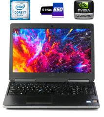 Мобильная рабочая станция Б-класс Dell Precision 7520 / 15.6" (1920x1080) TN / Intel Core i7-6820HQ (4 (8) ядра по 2.7 - 3.6 GHz) / 16 GB DDR4 / 512 GB SSD / nVidia Quadro M1200, 4 GB GDDR5, 128-bit / WebCam / miniDP / HDMI