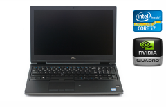 Мобільна робоча станція Б-клас Dell Precision 7530 / 15.6" (1920x1080) IPS / Intel Core i7-8850H (6 (12) ядра по 2.6 - 4.3 GHz) / 16 GB DDR4 / 512 GB SSD / nVidia Quadro P1000, 4 GB GDDR5, 128-bit / WebCam / TouchID