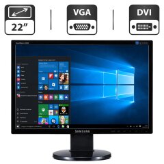 Монитор Б-класс Samsung SyncMaster 2243BW / 22" (1680x1050) TN / VGA, DVI / VESA 100x100 + Кабели в комплекте