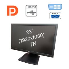 Монитор HP LA2306x / 23" (1920x1080) TN / 1x DP, 1x VGA, 1x DVI, USB-Hub