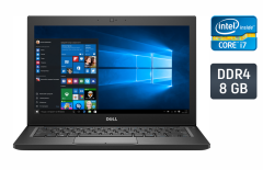 Нетбук Dell Latitude 7280 / 12.5" (1366x768) TN / Intel Core i7-7600U (2 (4) ядра по 2.8 - 3.9 GHz) / 8 GB DDR4 / 256 GB SSD / Intel HD Graphics 520 / WebCam / Windows 10