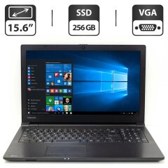 Ноутбук Б-класс Toshiba Tecra C50-B / 15.6" (1366x768) TN / Intel Core i5-4210U (2 (4) ядра по 1.7 - 2.7 GHz) / 4 GB DDR3 / 256 GB SSD / Intel HD Graphics 4400 / WebCam / DVD-ROM / VGA
