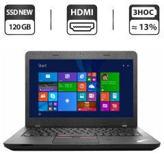Ноутбук Lenovo ThinkPad E450 / 14" (1366x768) TN / Intel Core i3-5005U (2 (4) ядра по 2.0 GHz) / 8 GB DDR3 / 120 GB SSD NEW / Intel HD Graphics 5500 / WebCam