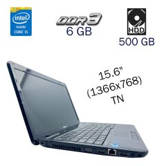 Ноутбук Toshiba Satellite C660 / 15.6" (1366x768) TN / Intel Core i5-2410M (2 (4) ядра по 2.3 - 2.9 GHz) / 6 GB DDR3 / 500 GB HDD / Intel HD Graphics 3000 / WebCam