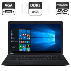 Ноутбук Toshiba Satellite C870D-119 / 17.3" (1600x900) TN / AMD E1-1200 (2 ядра по 1.4 GHz) / 8 GB DDR3 / 500 GB HDD / AMD Radeon HD 7310 / WebCam / DVD-ROM / VGA