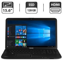 Ноутбук Б-класс Toshiba Satellite Pro C850-1LZ / 15.6" (1366x768) TN / Intel Core i3-2348M (2 (4) ядра по 2.3 GHz) / 4 GB DDR3 / 128 GB SSD / Intel HD Graphics 3000 / WebCam / DVD-ROM / HDMI