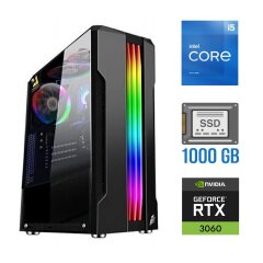 Новый игровой ПК Tower / Intel Core i5-11400F (6 (12) ядер по 2.6 - 4.4 GHz) / 32 GB DDR4 / 1000 GB SSD / nVidia GeForce RTX 3060, 12 GB GDDR6, 192-bit