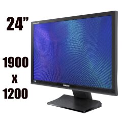 Samsung SyncMaster S24a450Mw / 24" 1920x1200 (16:10) LED / Яркость - 300 кд/м2 / Углы обзора 170&deg; / DVI,VGA / Крепление 100x100 /