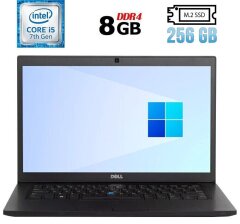 Ноутбук Б-класс Dell Latitude 7480 / 14" (1920x1080) IPS Touch / Intel Core i5-7300U (2 (4) ядра по 2.6 - 3.5 GHz) / 8 GB DDR4 / 256 GB SSD M.2 / Intel HD Graphics 620 / WebCam / HDMI