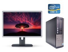 Комплект ПК Б-класс: Dell OptiPlex 3020 SFF / Intel Core i5-4590 (4 ядра по 3.3 - 3.7 GHz) / 8 GB DDR3 / 120 GB SSD / Intel HD Graphics 4600 + Монитор Dell Professional P2213t / 22" (1680x1050) TN / 1x DP, 1x DVI, 1x VGA, 3x USB 2.0